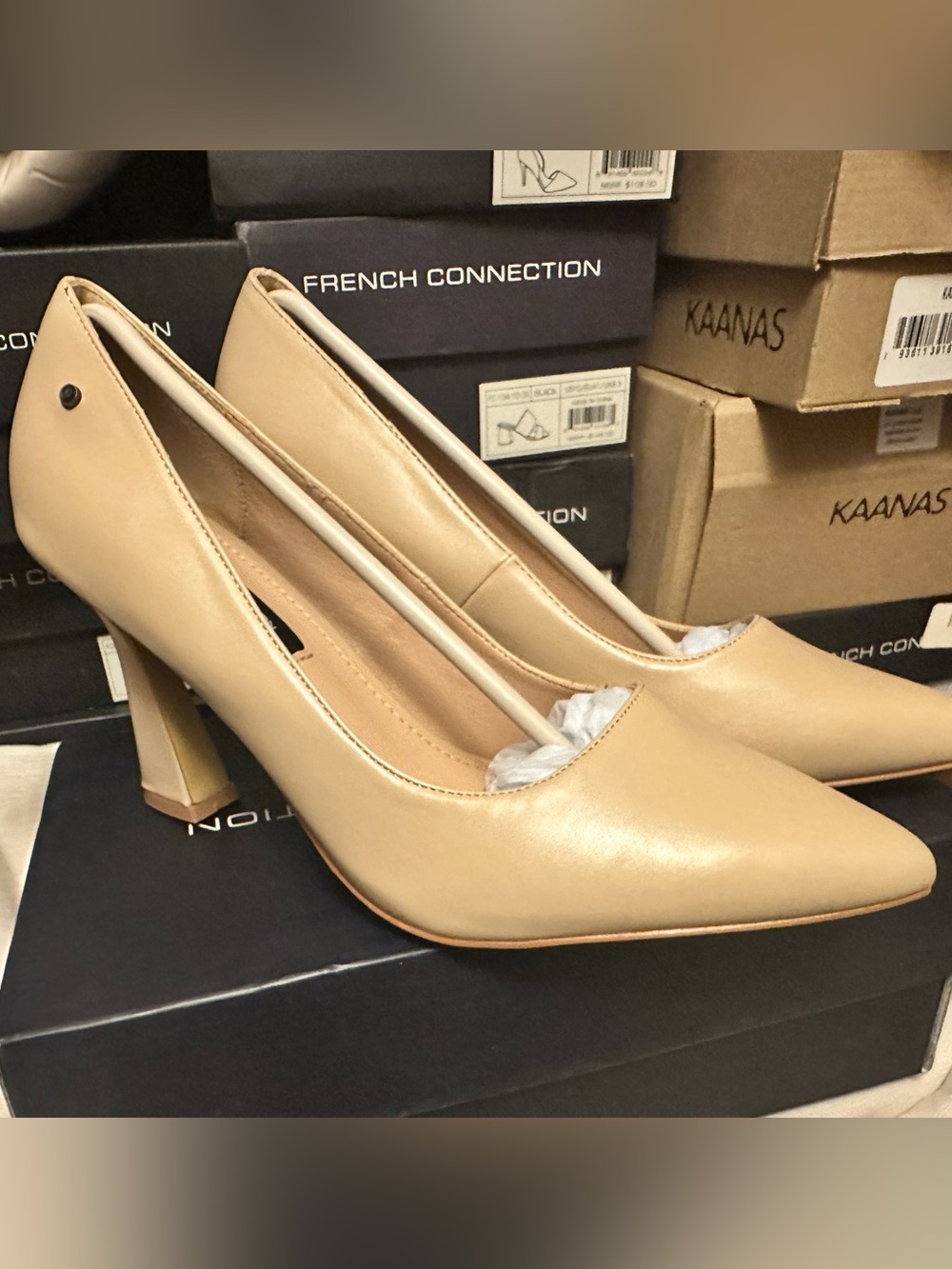 French Connection pumps featuring a pointed toe
